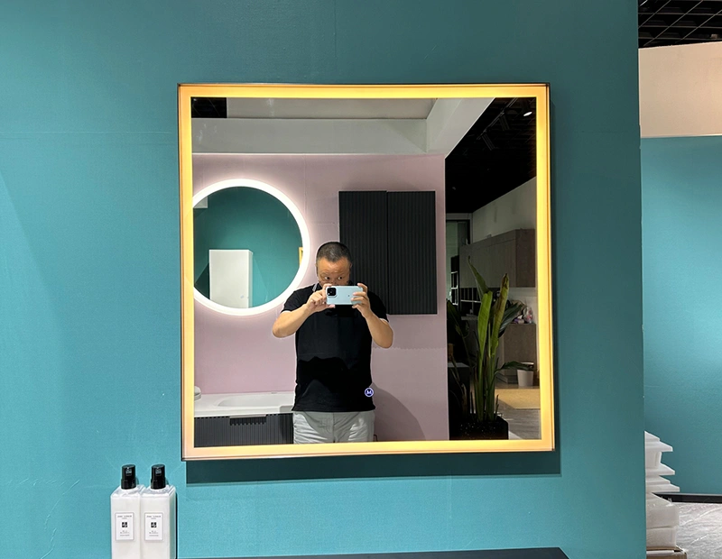 Mosmile Defogging Wall Framed LED Lighting Bathroom Mirror